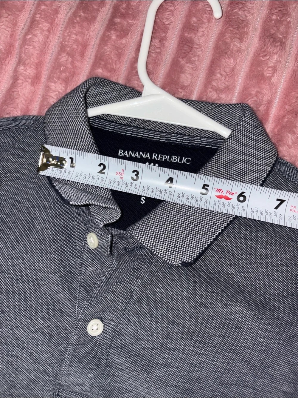 Banana Republic Men's Dark Charcoal Heather Polo
